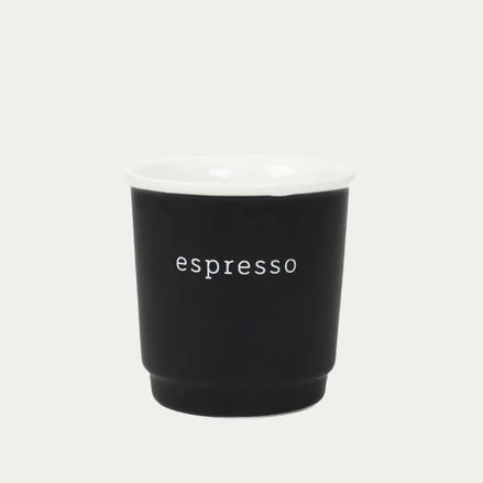 Czarna filiżanka do espresso 100 ml | Homla