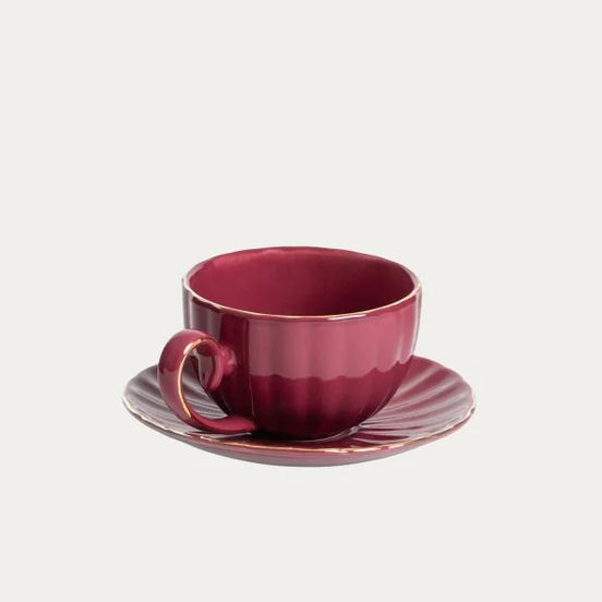 Porcelanowa filiżanka ze spodkiem 250 ml | HOMLA