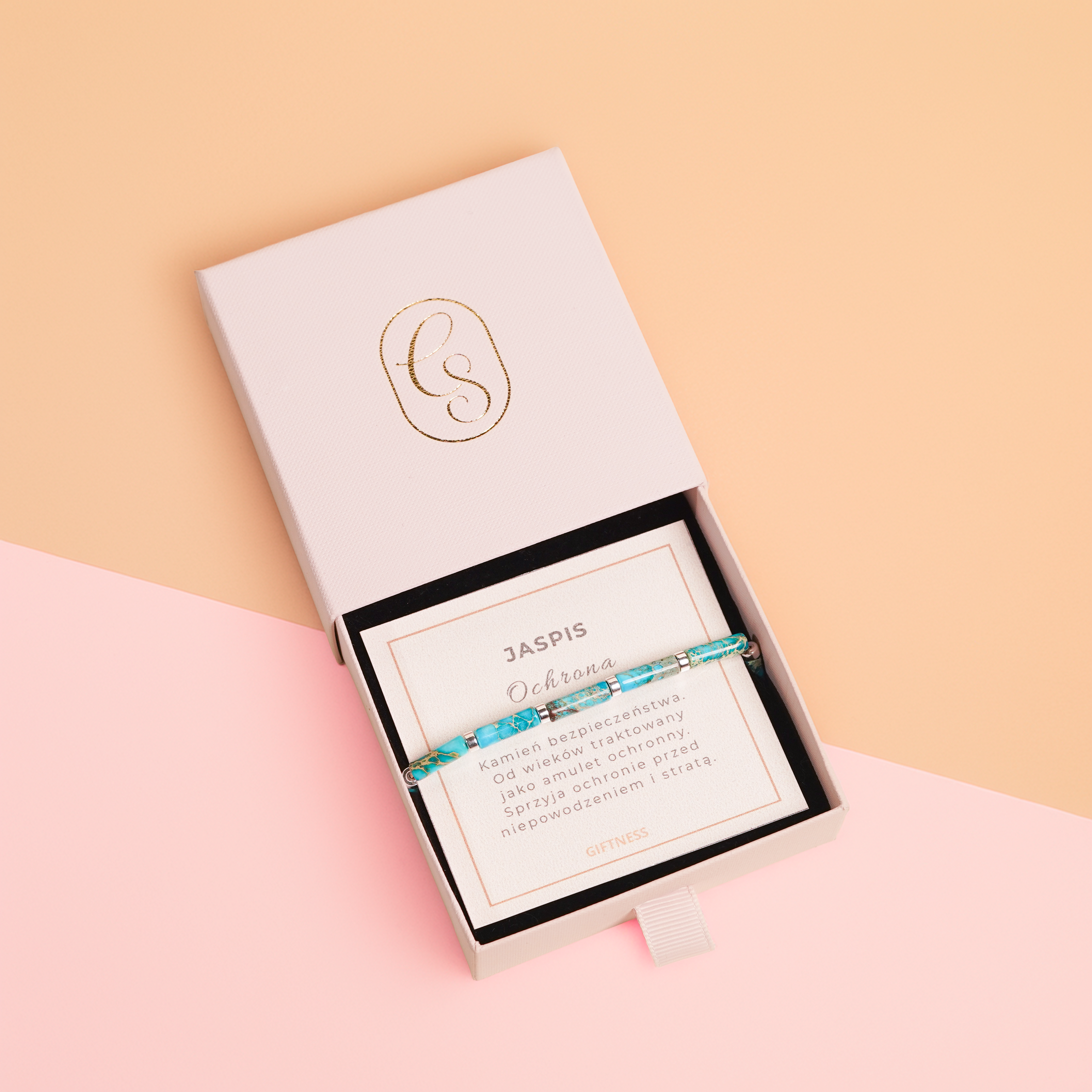 Bransoletka  Column Line | Jaspis turkusowy | Ochrona | Giftness