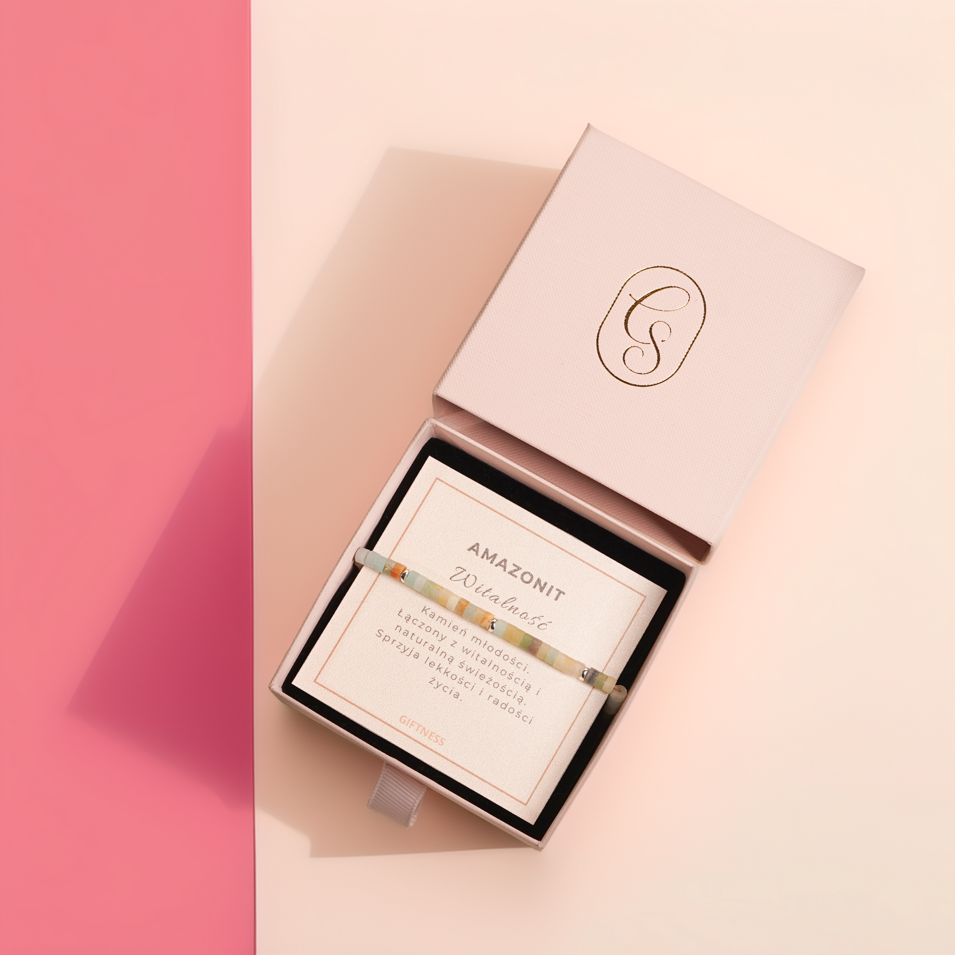 Bransoletka Heishi Line | Amazonit | Witalność | Giftness