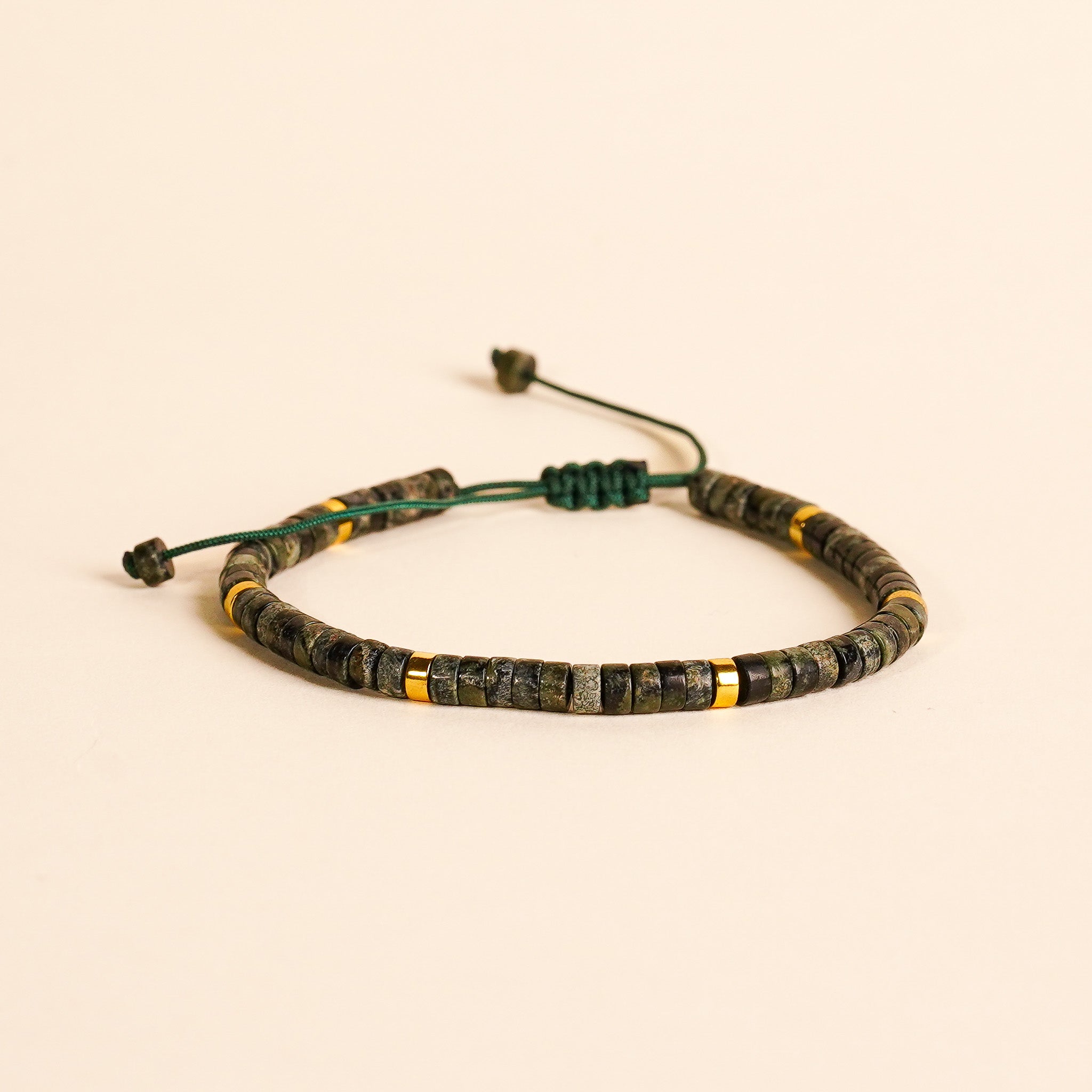 Bransoletka Heishi Line | Jaspis zielony |Ochrona |Giftness