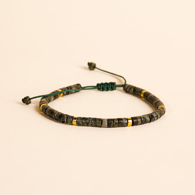 Bransoletka Heishi Line | Jaspis zielony |Ochrona |Giftness