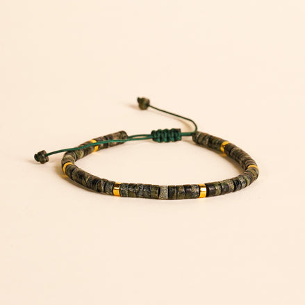 Bransoletka Heishi Line | Jaspis zielony |Ochrona |Giftness