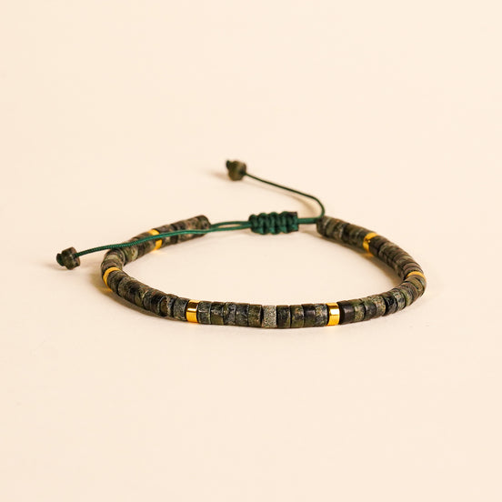 Bransoletka Heishi Line | Jaspis zielony |Ochrona |Giftness