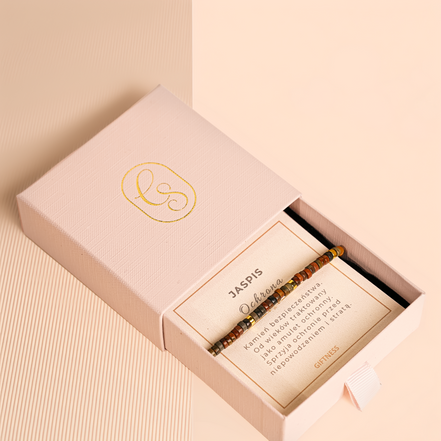 Bransoletka Heishi Line | Jaspis brązowy |Ochrona | Giftness