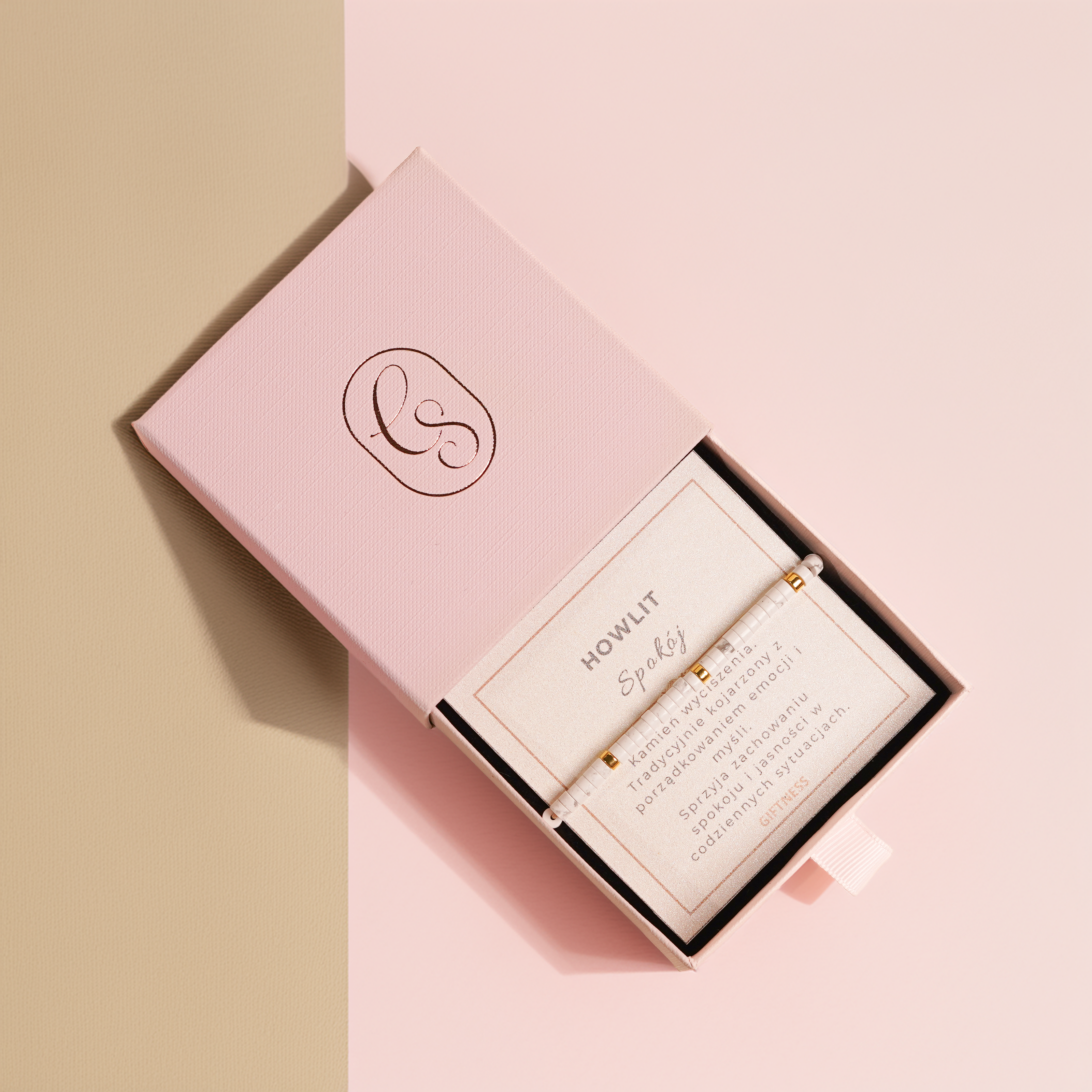 Bransoletka Heishi Line | Howlit |Spokój | Giftness