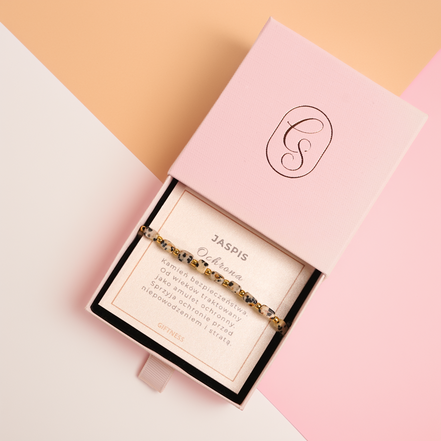 Bransoletka Block Line | Jaspis | Ochrona| Giftness