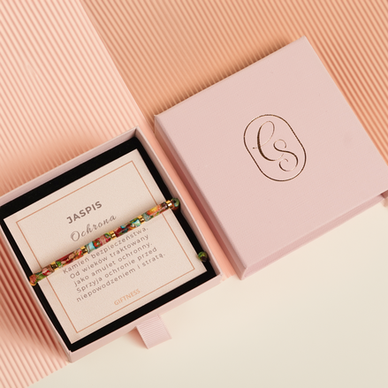 Bransoletka Column Line | Jaspis kolorowy| | Ochrona | Giftness