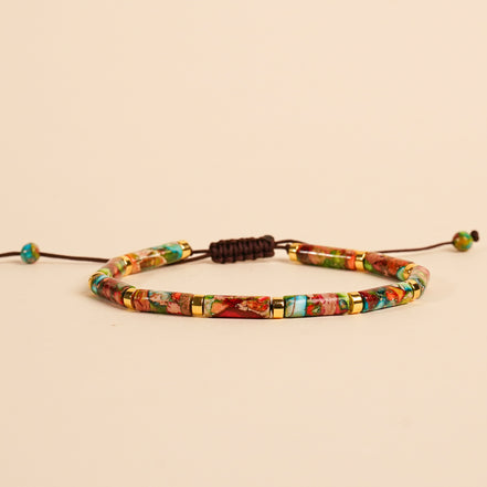 Bransoletka Column Line | Jaspis kolorowy| | Ochrona | Giftness