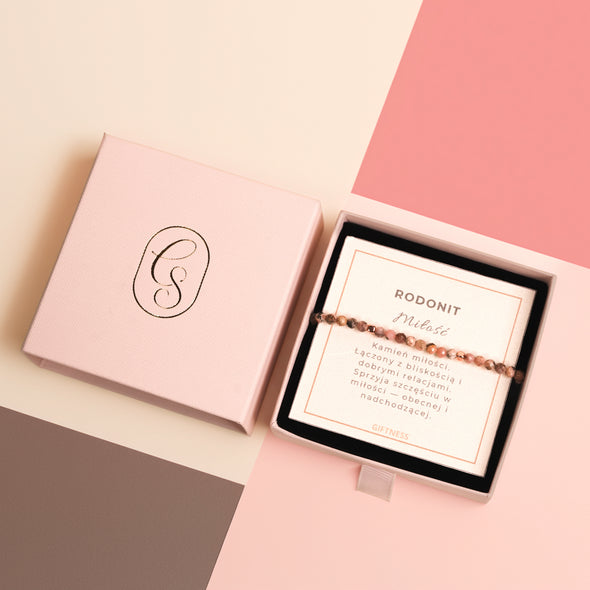 Bransoletka Slim Line | Rodonit | Miłość | Giftness