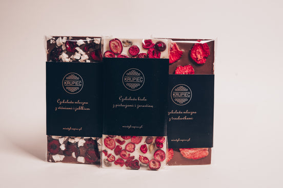Czekolada mleczna z truskawkami Krupiec
