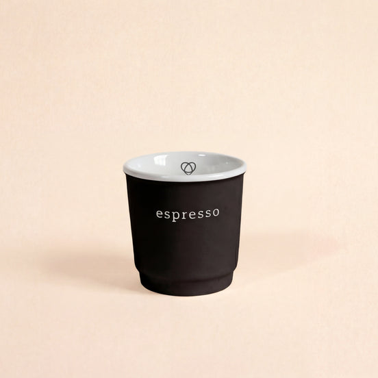 Czarna filiżanka do espresso 100 ml | Homla
