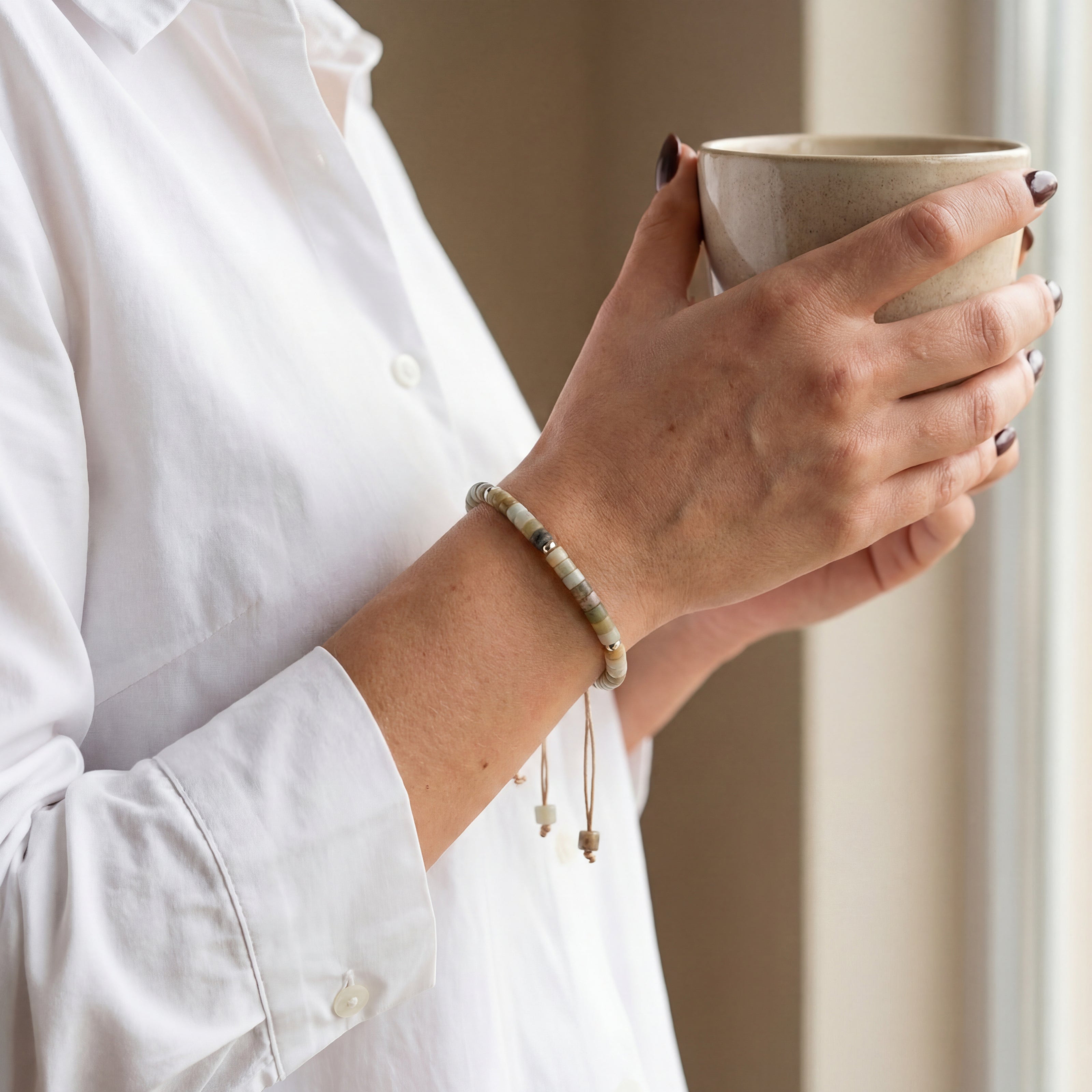 Bransoletka Heishi Line | Amazonit | Witalność | Giftness