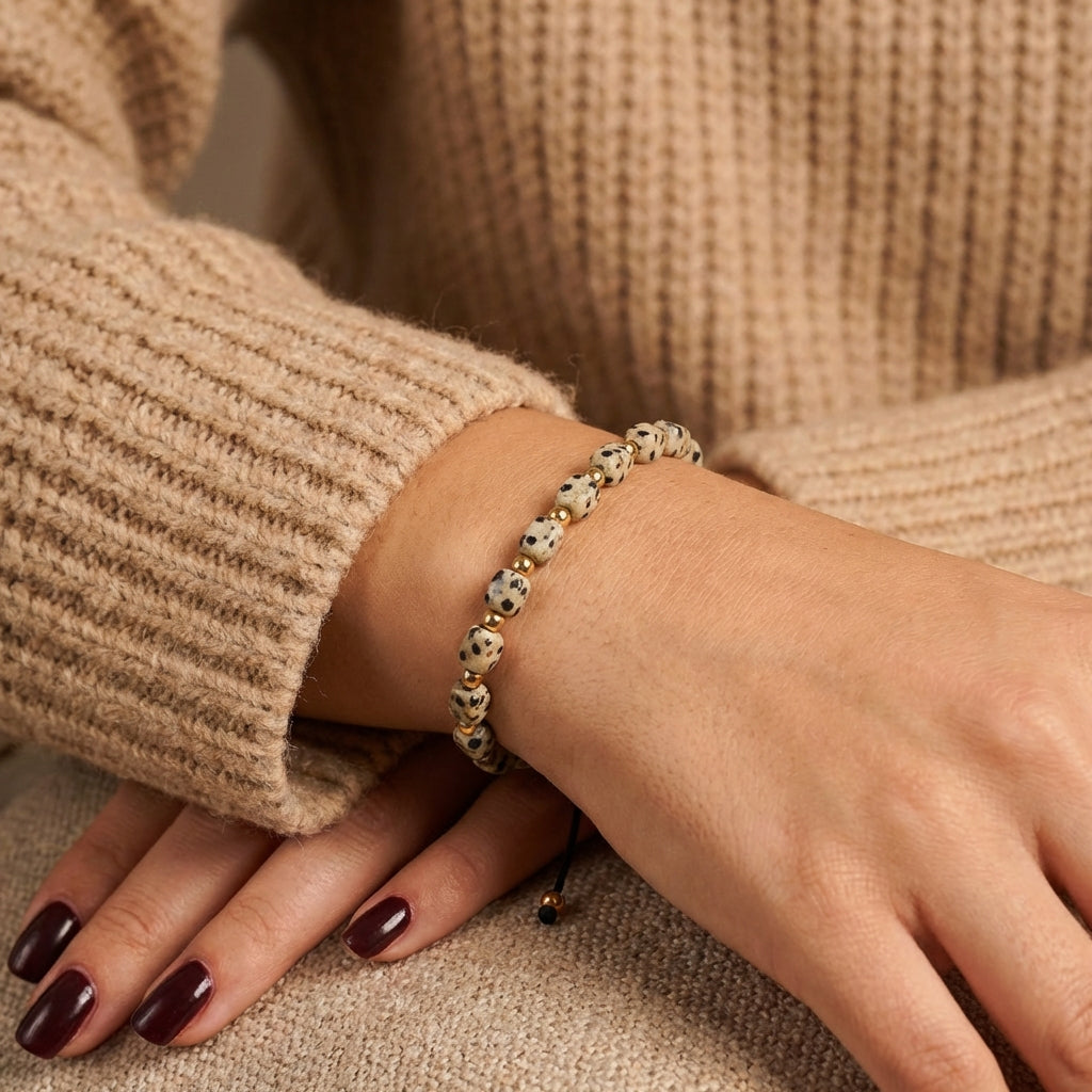 Bransoletka Block Line | Jaspis | Ochrona| Giftness