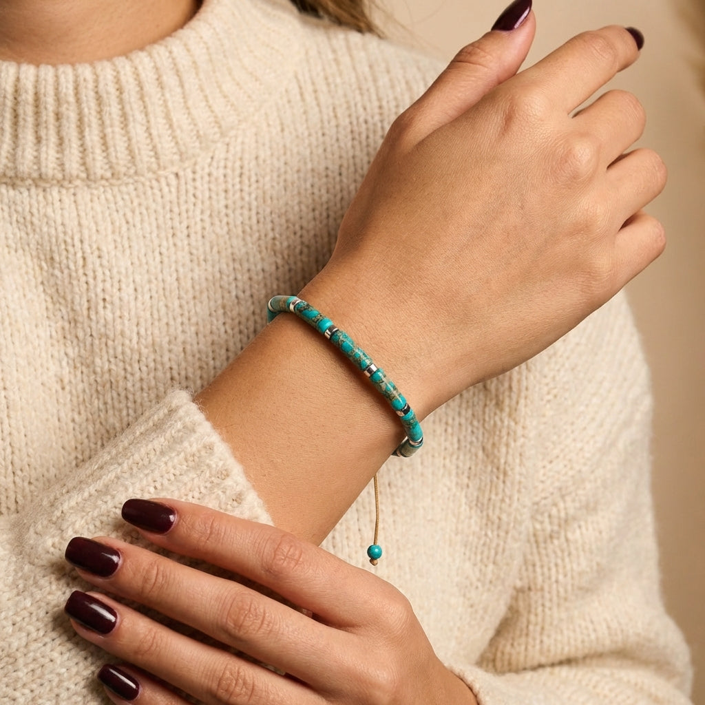 Bransoletka  Column Line | Jaspis turkusowy | Ochrona | Giftness