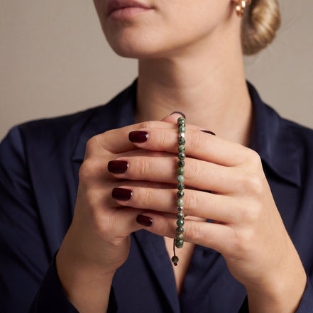 Bransoletka Slim Line | Turkus afrykański| Odwaga | Giftness