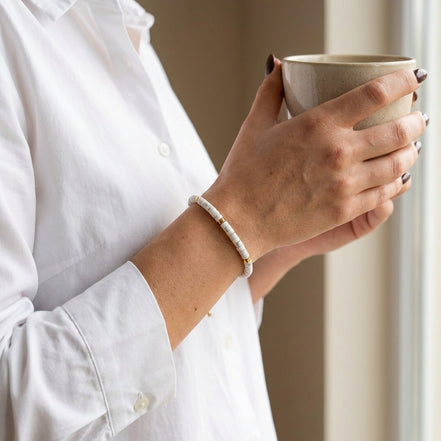 Bransoletka Heishi Line | Howlit |Spokój | Giftness