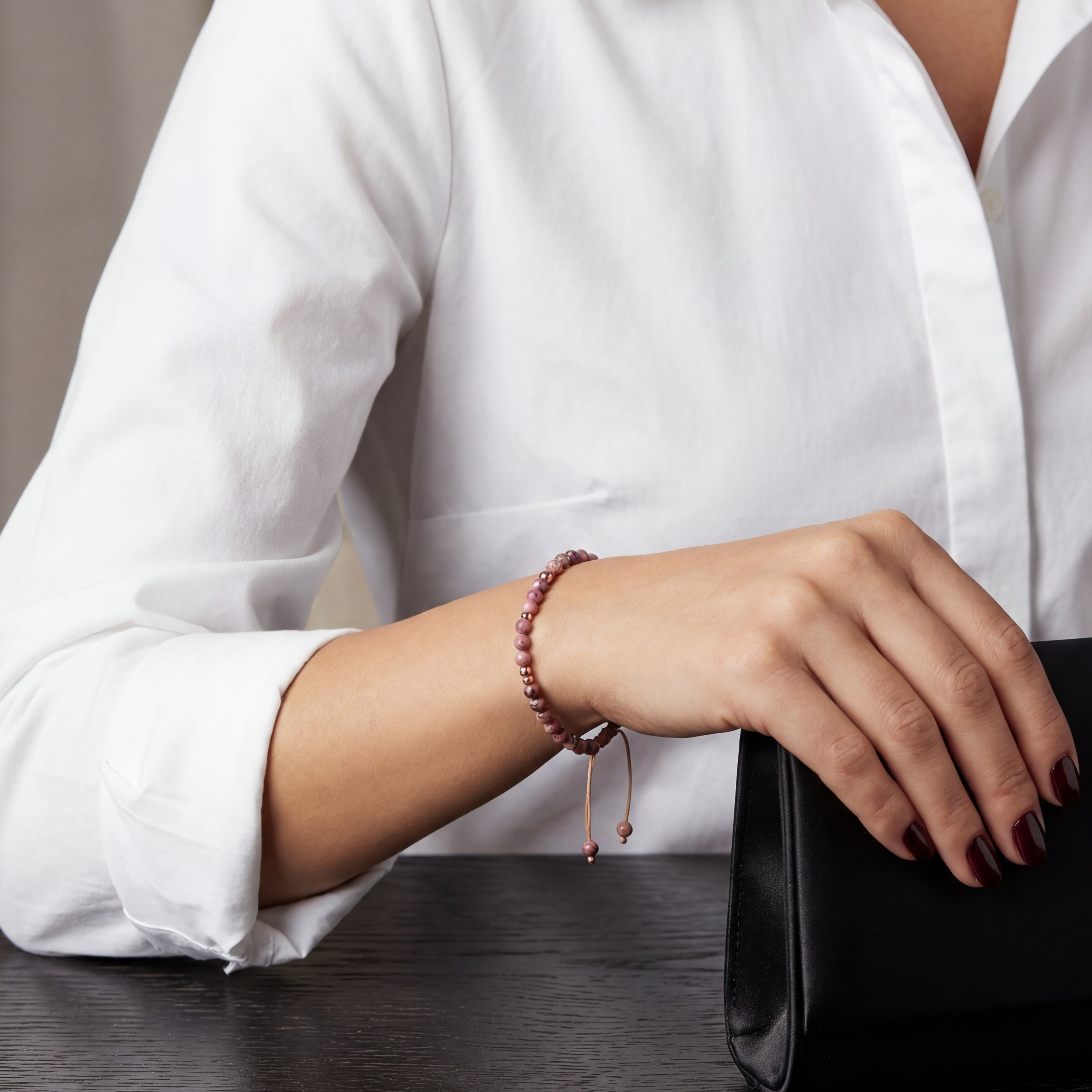 Bransoletka Slim Line | Rodonit | Miłość | Giftness