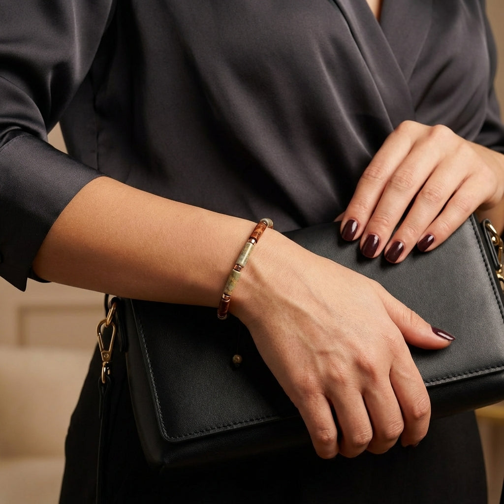 Bransoletka Column Line | Jaspis| Ochrona | Giftness