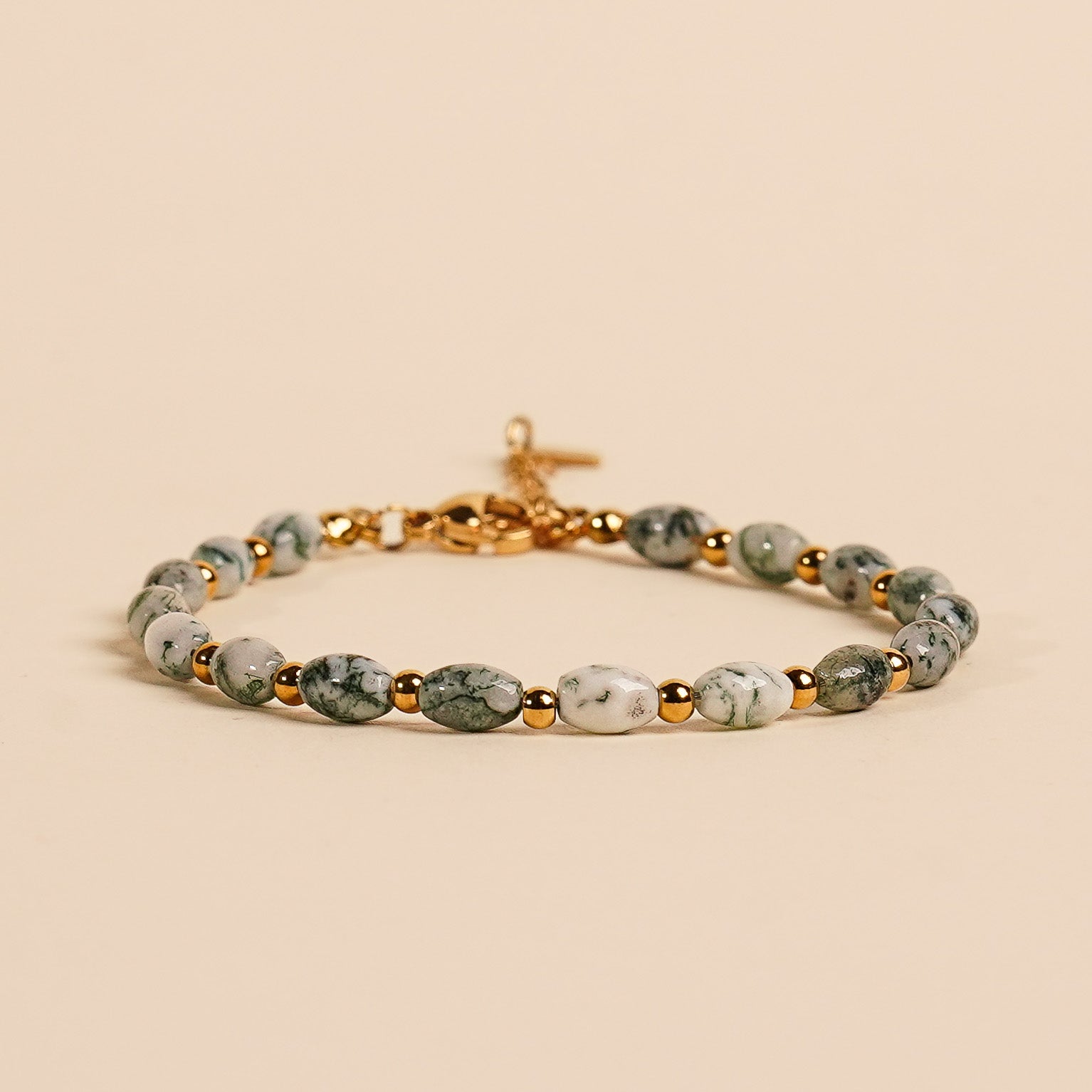 Bransoletka Organic Line na łańcuszku | Agat | Równowaga | Giftness