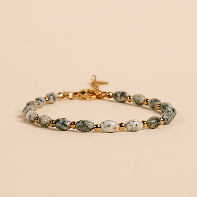 Bransoletka Organic Line na łańcuszku | Agat | Równowaga | Giftness