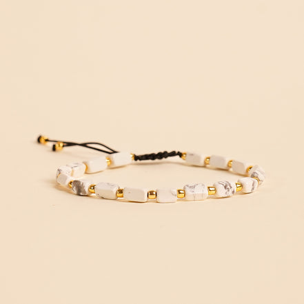 Bransoletka Block Line | Howlit | Spokój | Giftness