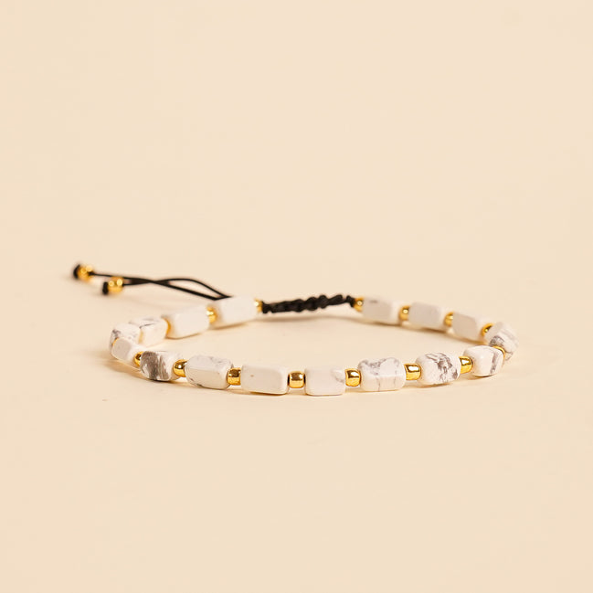 Bransoletka Block Line | Howlit | Spokój | Giftness