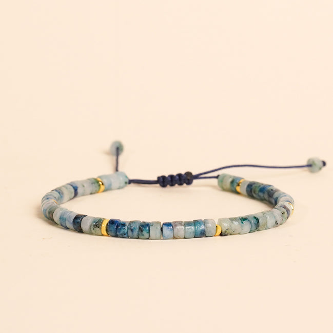 Bransoletka Heishi Line | Jaspis niebieski |Ochrona |Giftness