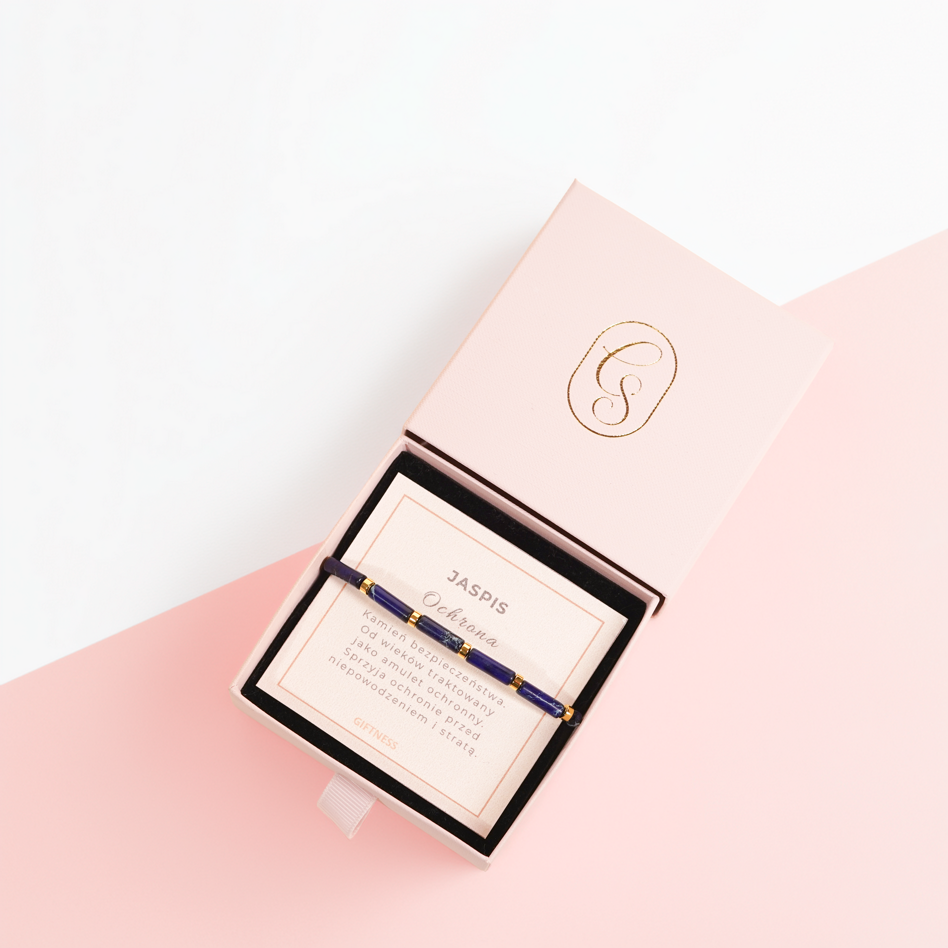Bransoletka Column Line | Jaspis granatowy| Ochrona | Giftness