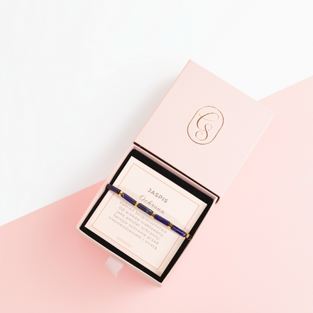 Bransoletka Column Line | Jaspis granatowy| Ochrona | Giftness