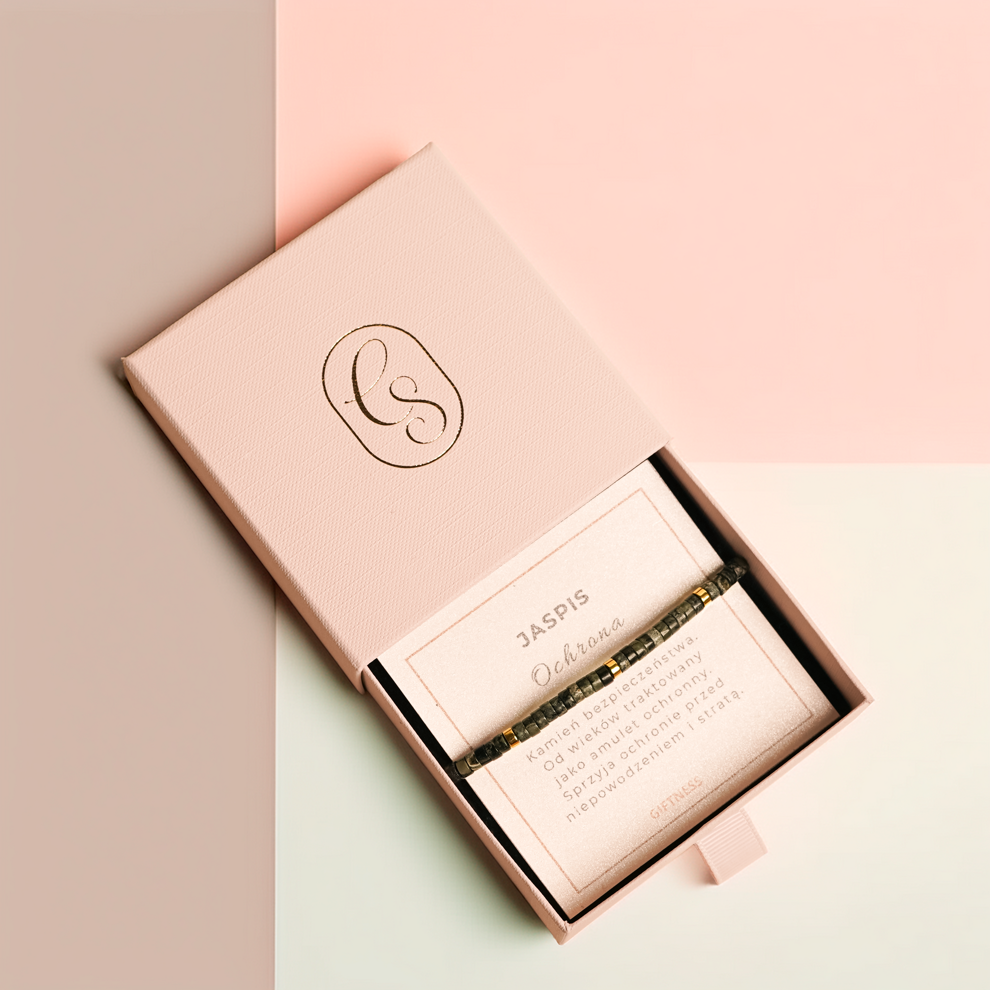 Bransoletka Heishi Line | Jaspis zielony |Ochrona |Giftness
