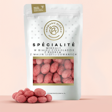 Migdały w białej czekoladzie  200 g | Promienie Słońca