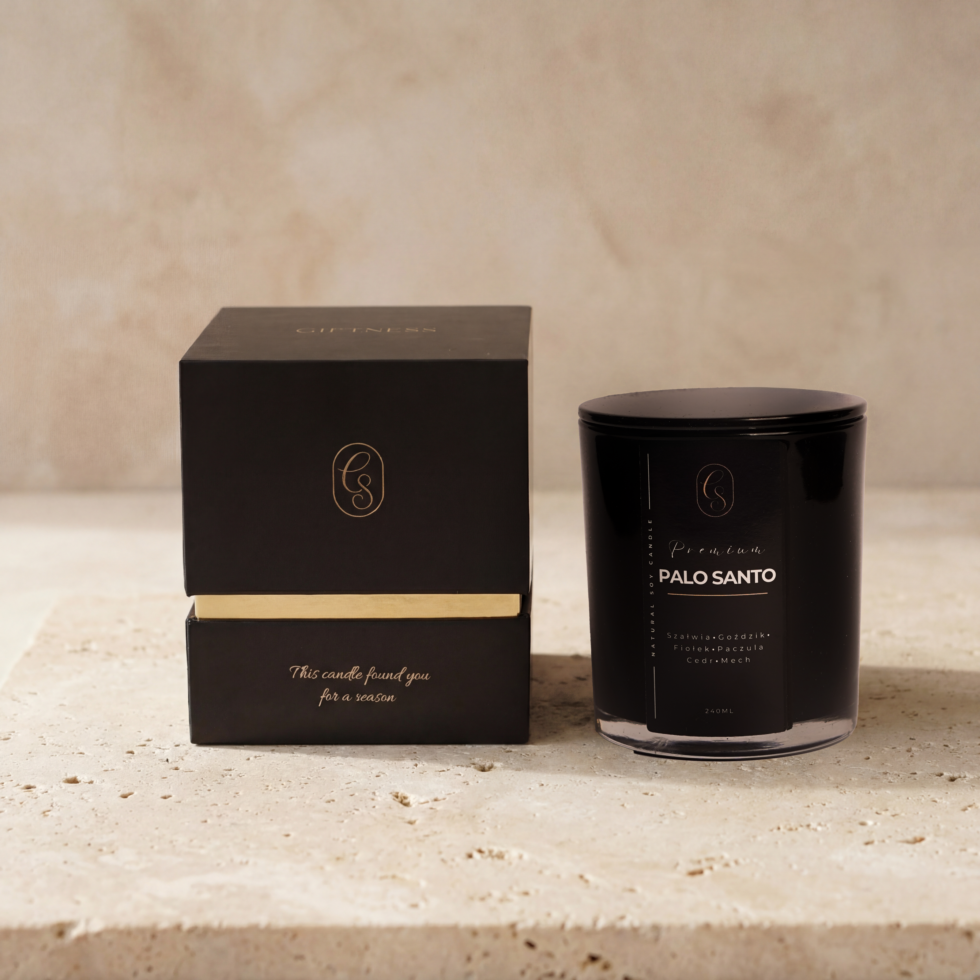 Świeca Premium Palo Santo 240 ml | Giftness