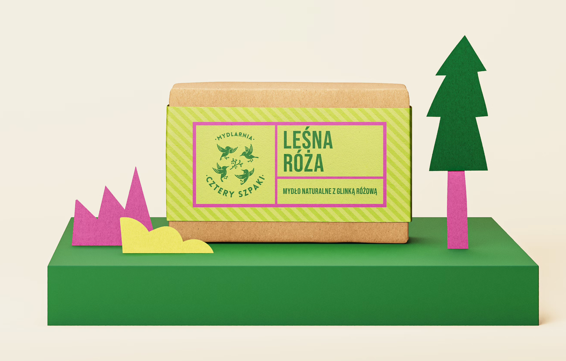 Leśna Róża - naturalne mydło w kostce | 4szpaki