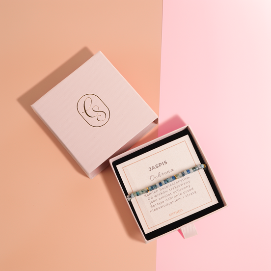 Bransoletka Heishi Line | Jaspis niebieski |Ochrona |Giftness