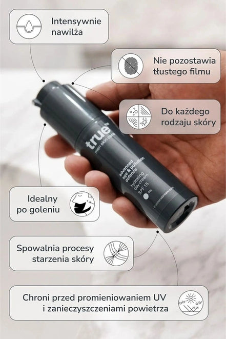 Nawilżający krem na dzień SPF15  | True Men Skin Care