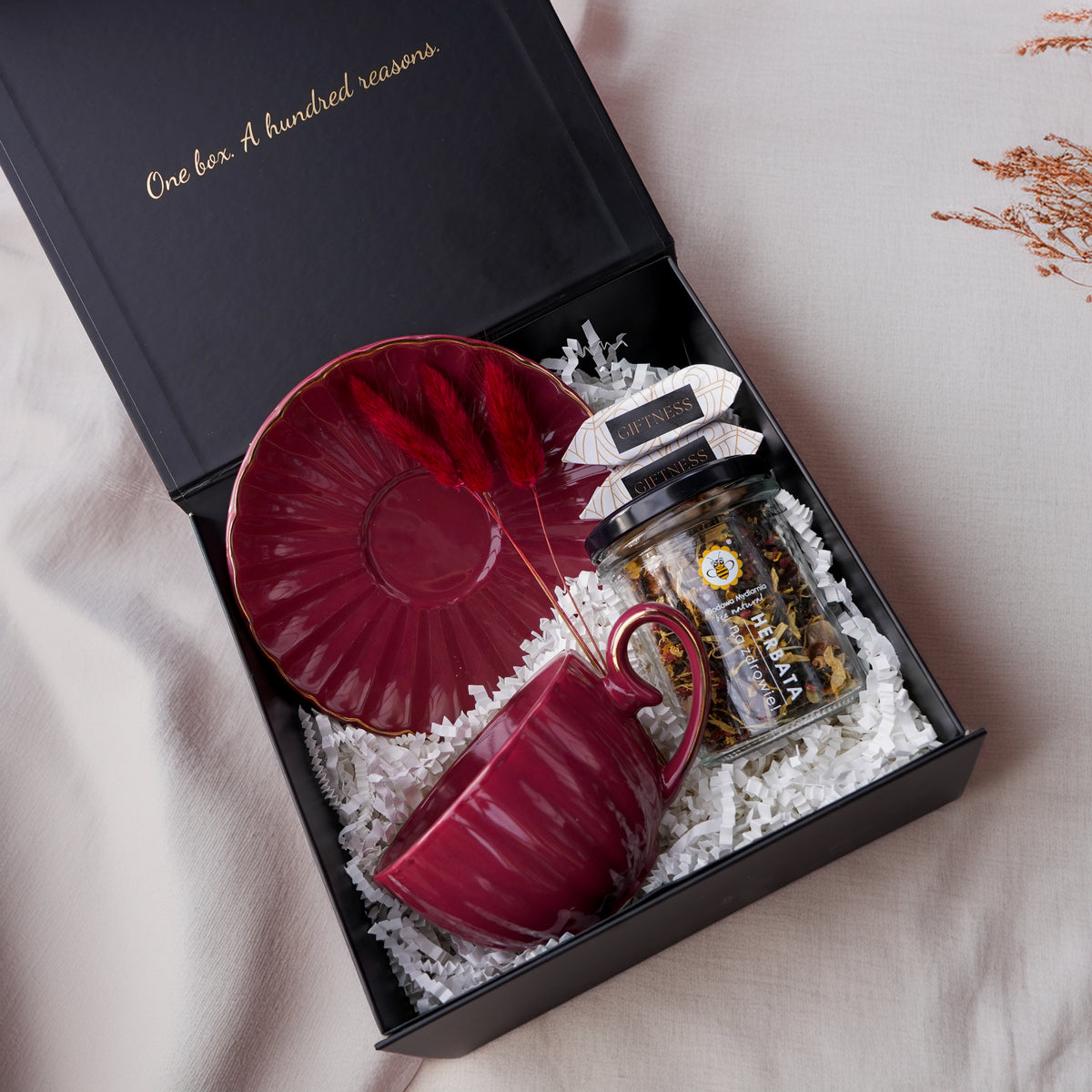 Burgundy Tea Box