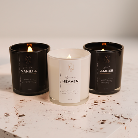 Świeca Vanilla & Wood 240 ml | Giftness